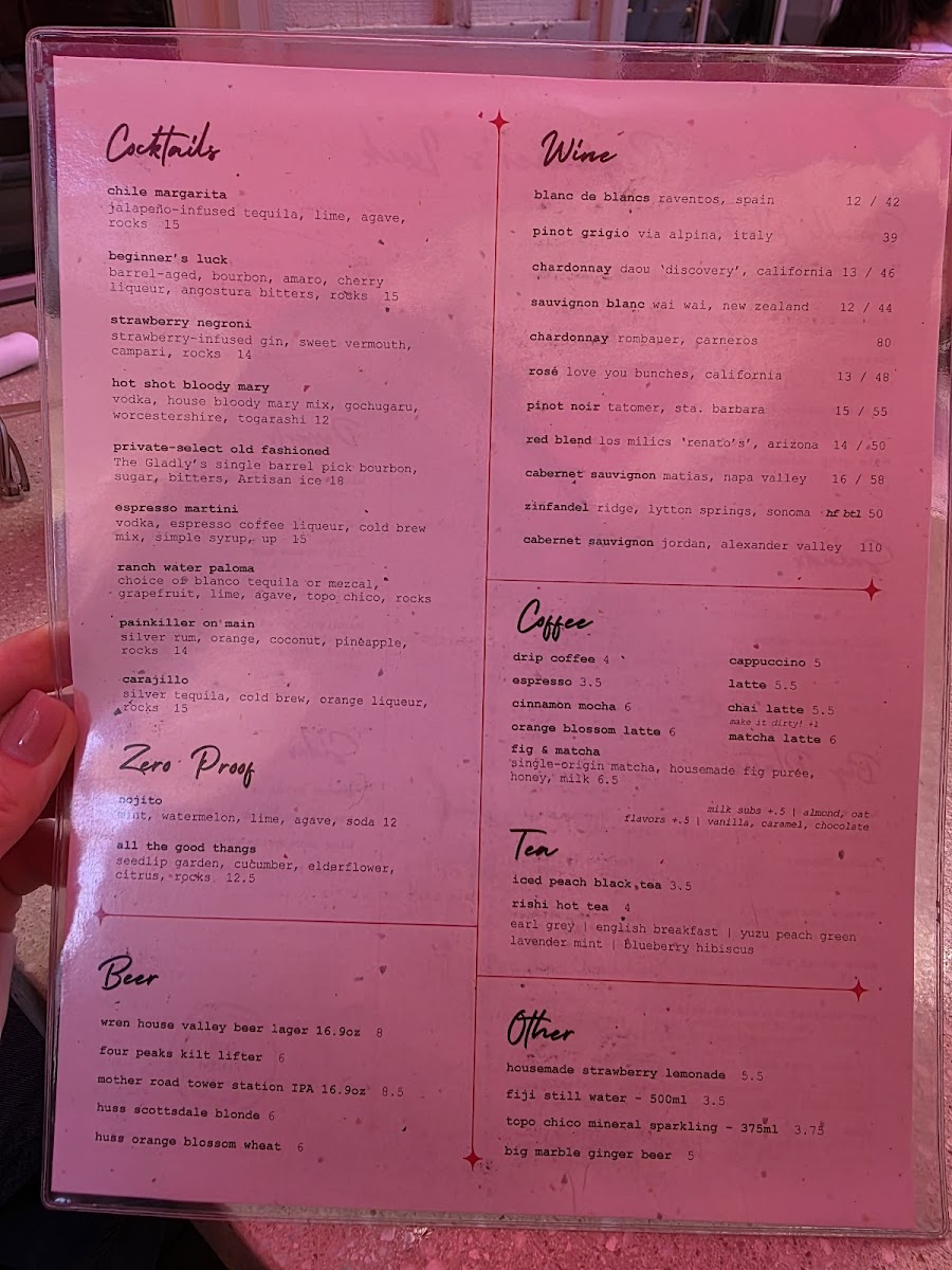 Menu Beginner's Luck-4