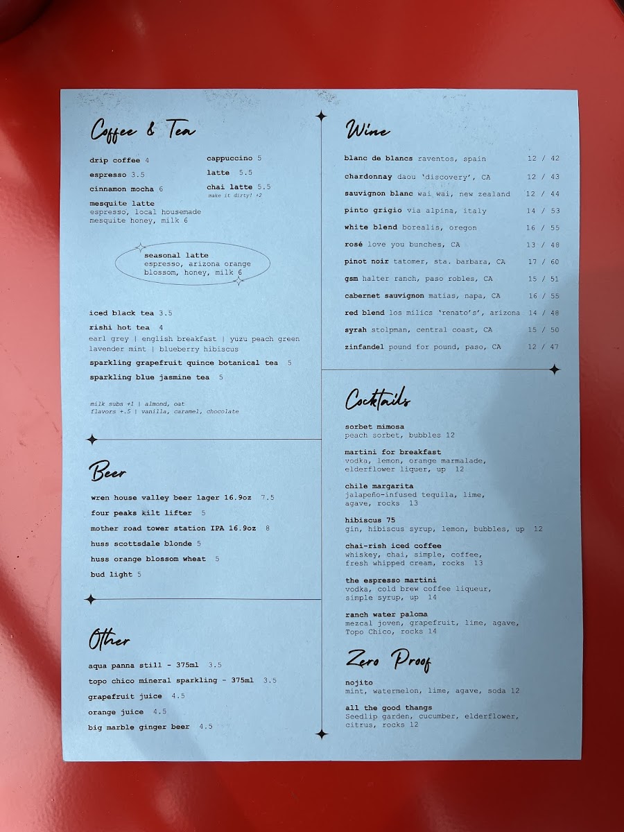 Menu Beginner's Luck-8
