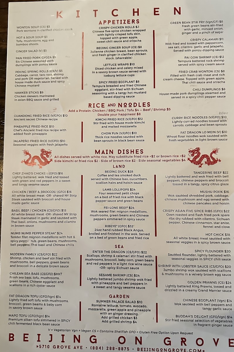 Menu Beijing On Grove-10