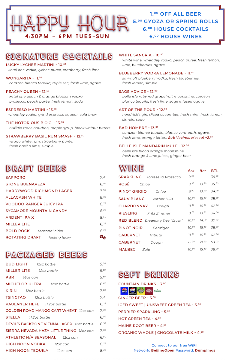 Menu Beijing On Grove-3