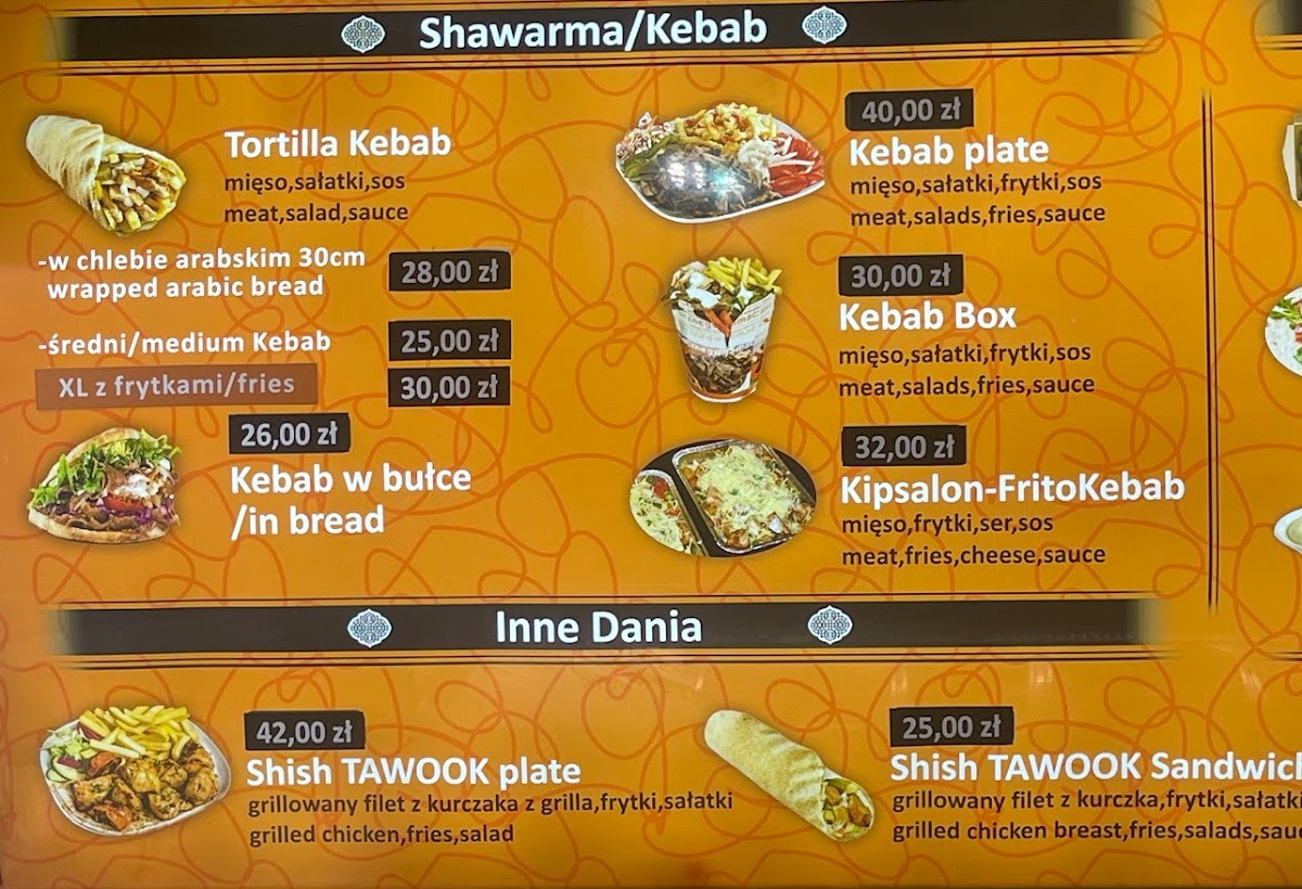 Menu Beirut Shawarma Kebab & Falafel Krakow-1