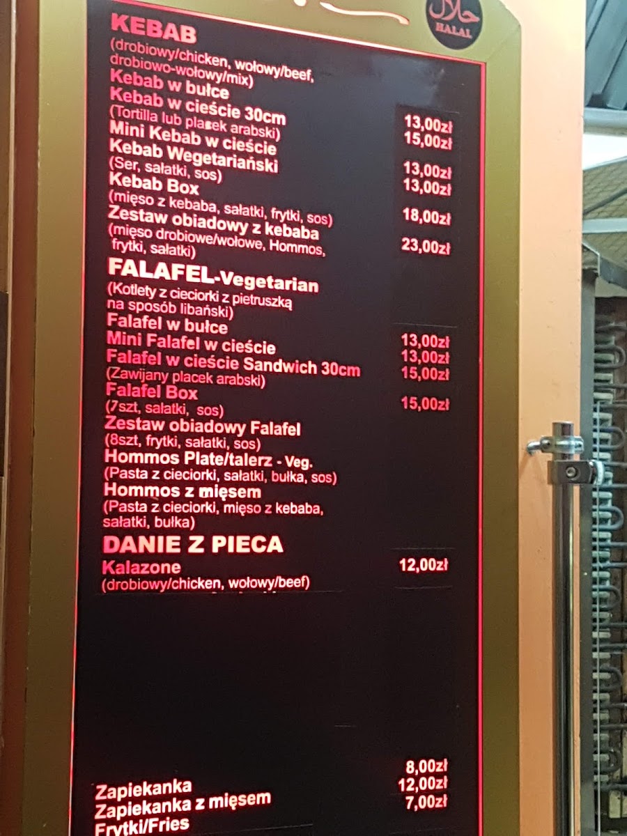 Menu Beirut Shawarma Kebab & Falafel Krakow-10