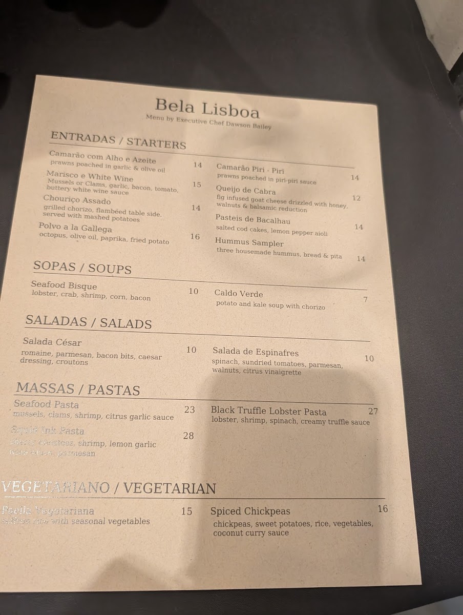 Menu Bela Lisboa Restaurant-4