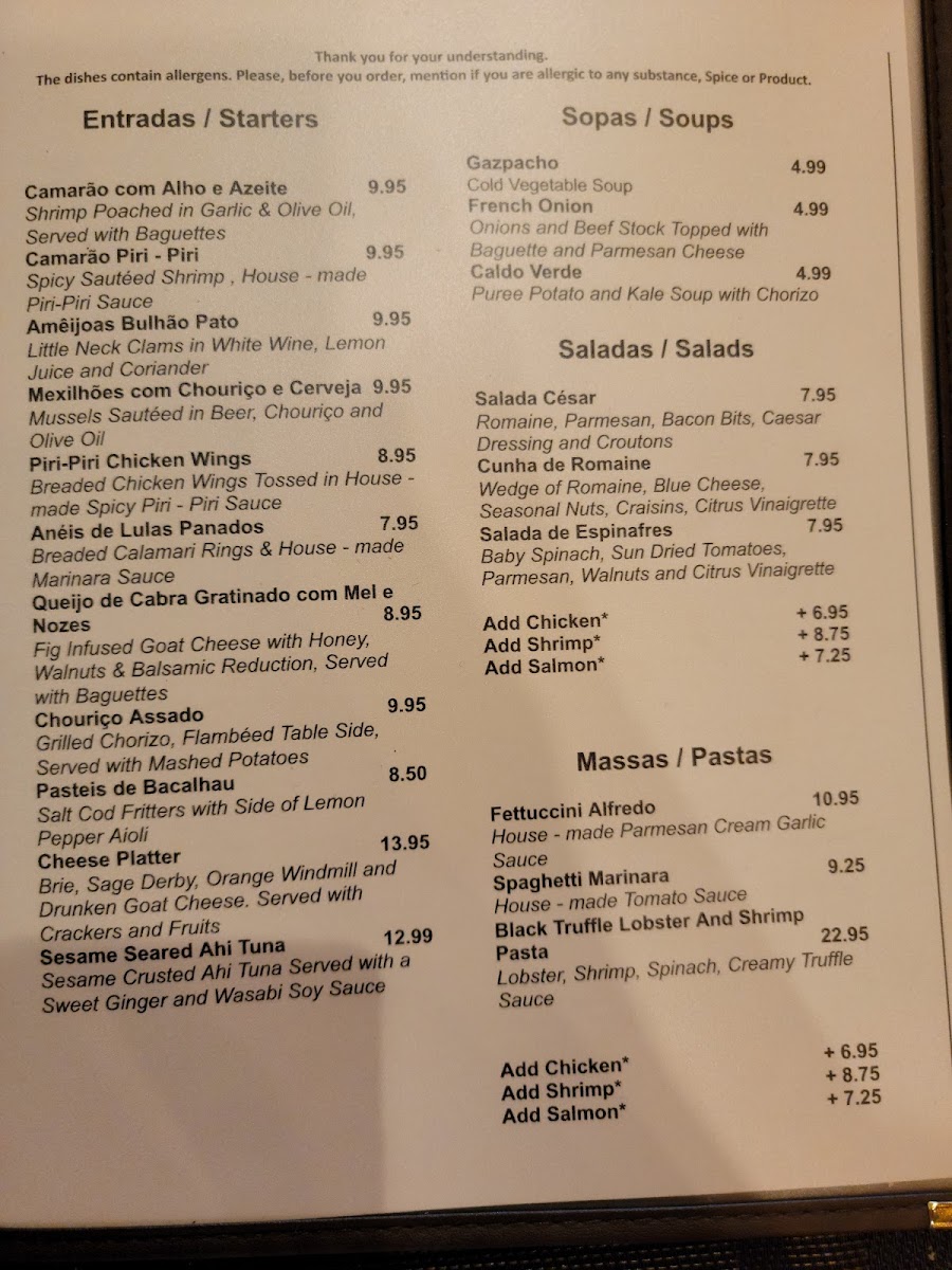 Menu Bela Lisboa Restaurant-9