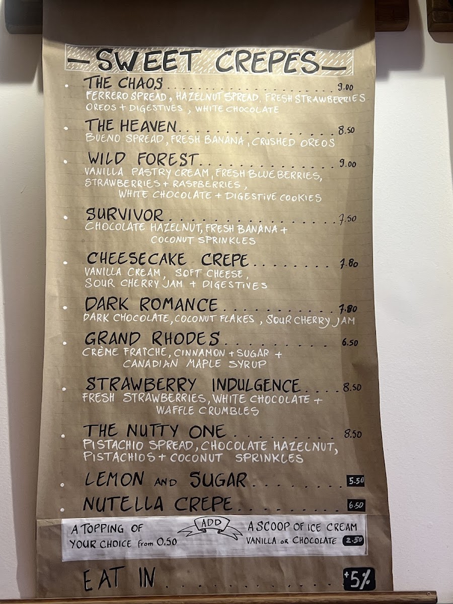 Menu B'elicious Crepes ,bakes & Brews-3