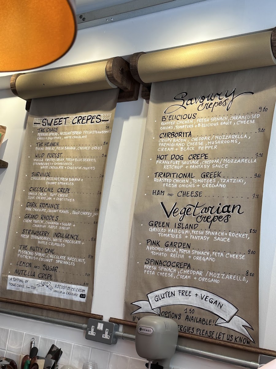 Menu B'elicious Crepes ,bakes & Brews-4