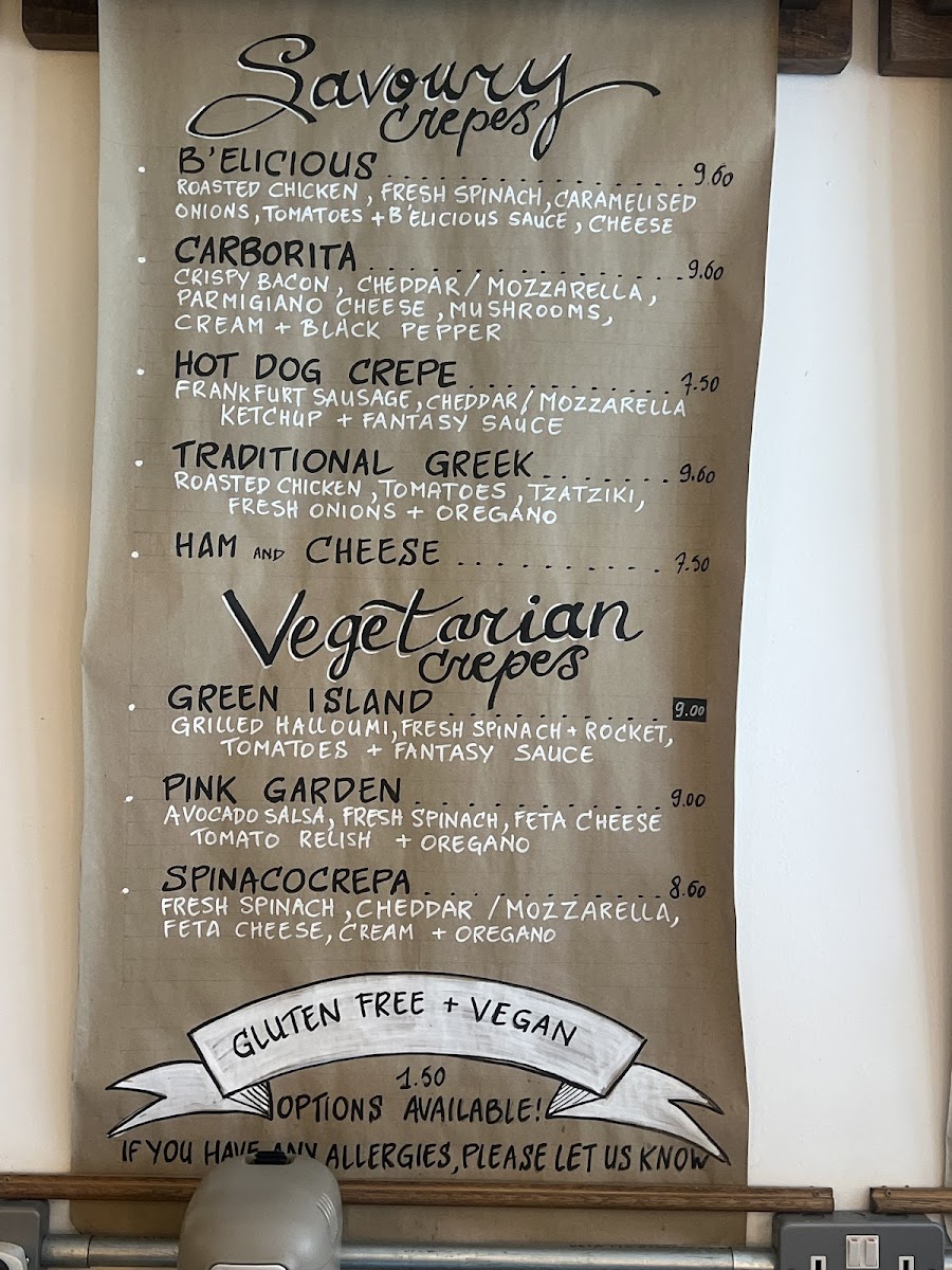 Menu B'elicious Crepes ,bakes & Brews-5