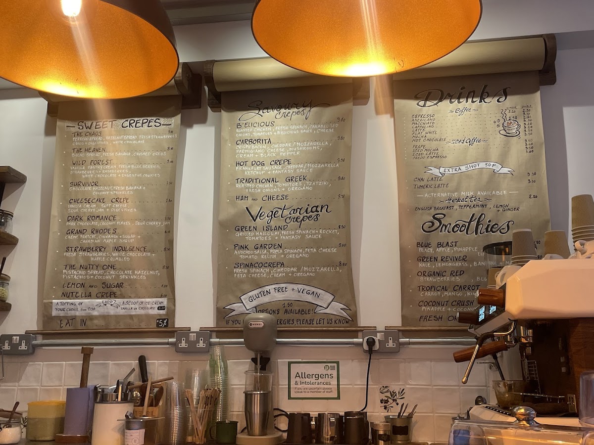 Menu B'elicious Crepes ,bakes & Brews-7