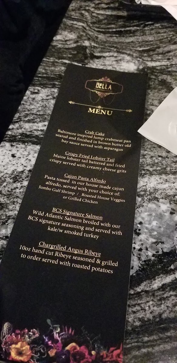 Menu Bella... A Baltimore Crab & Seafood Co.-3