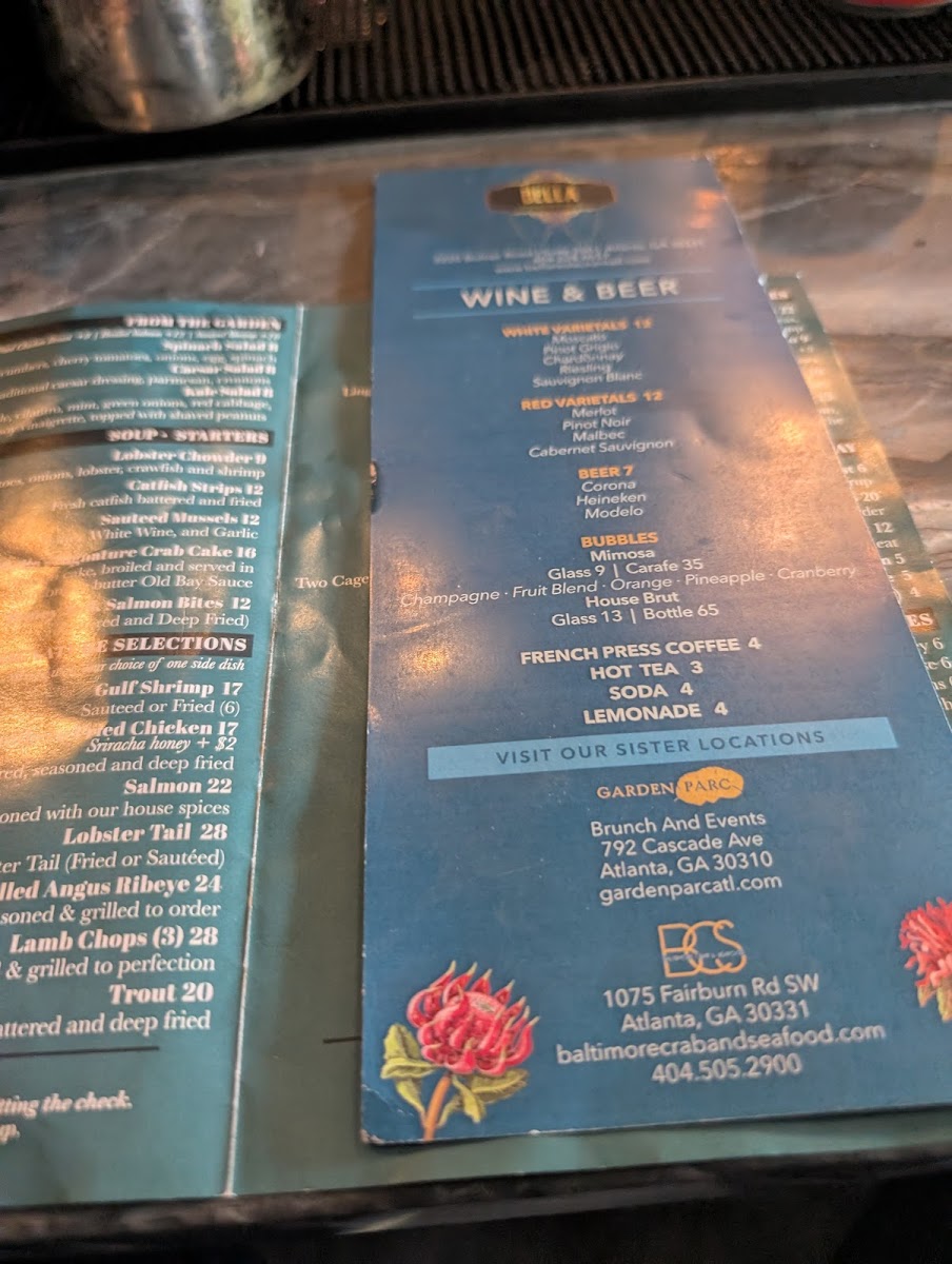 Menu Bella... A Baltimore Crab & Seafood Co.-6