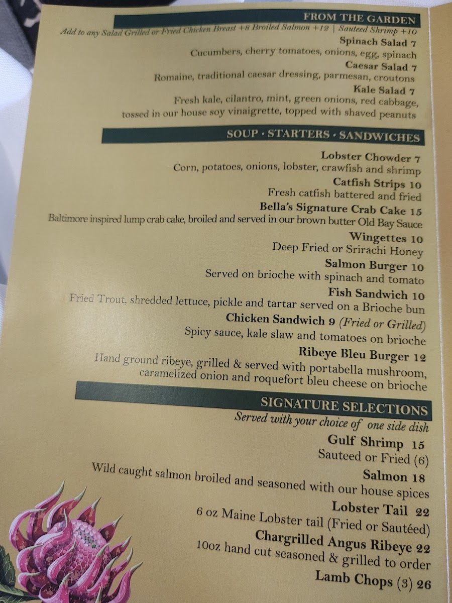 Menu Bella... A Baltimore Crab & Seafood Co.-9