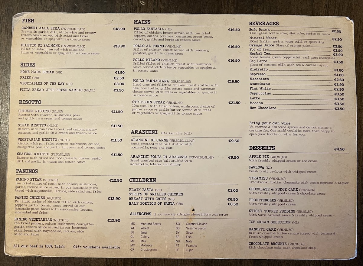 Menu Bella Cafe Fermoy-4