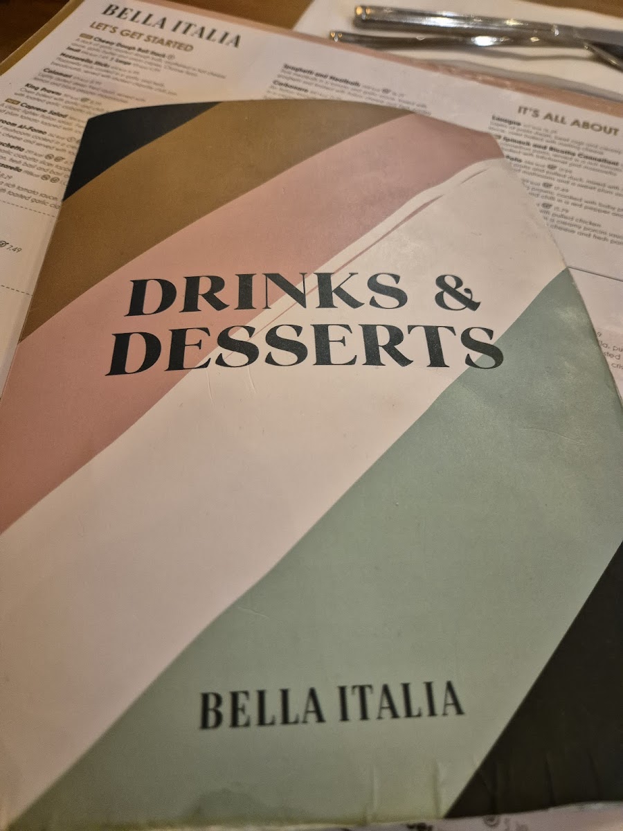 Menu Bella Italia - Center Parcs Sherwood-10