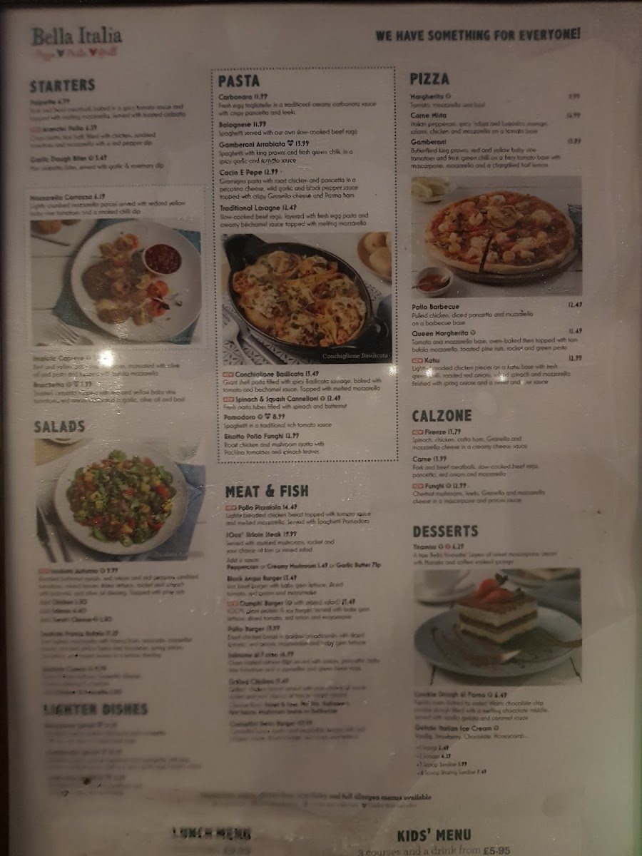 Menu Bella Italia - Center Parcs Sherwood-6