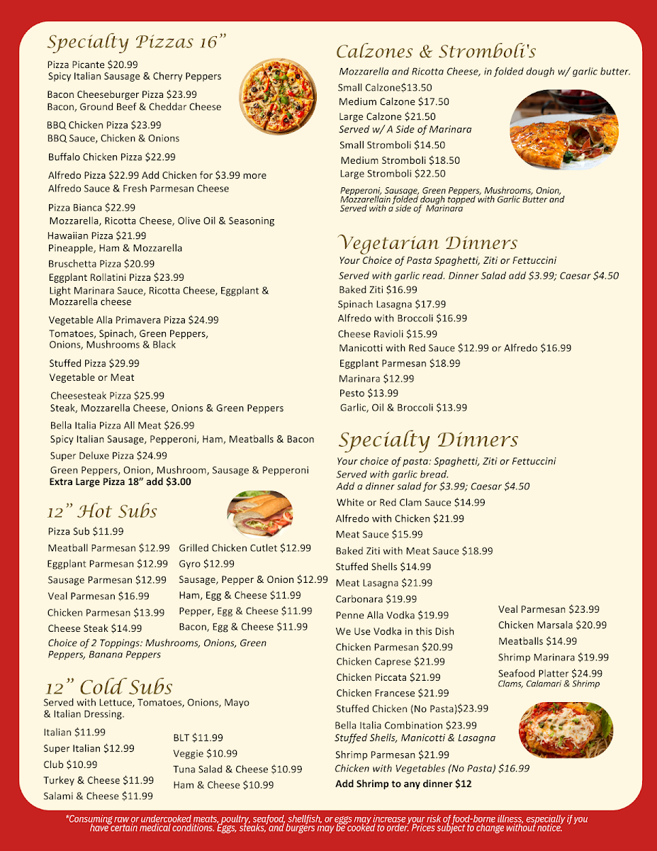Menu Bella Italia Pizza-2