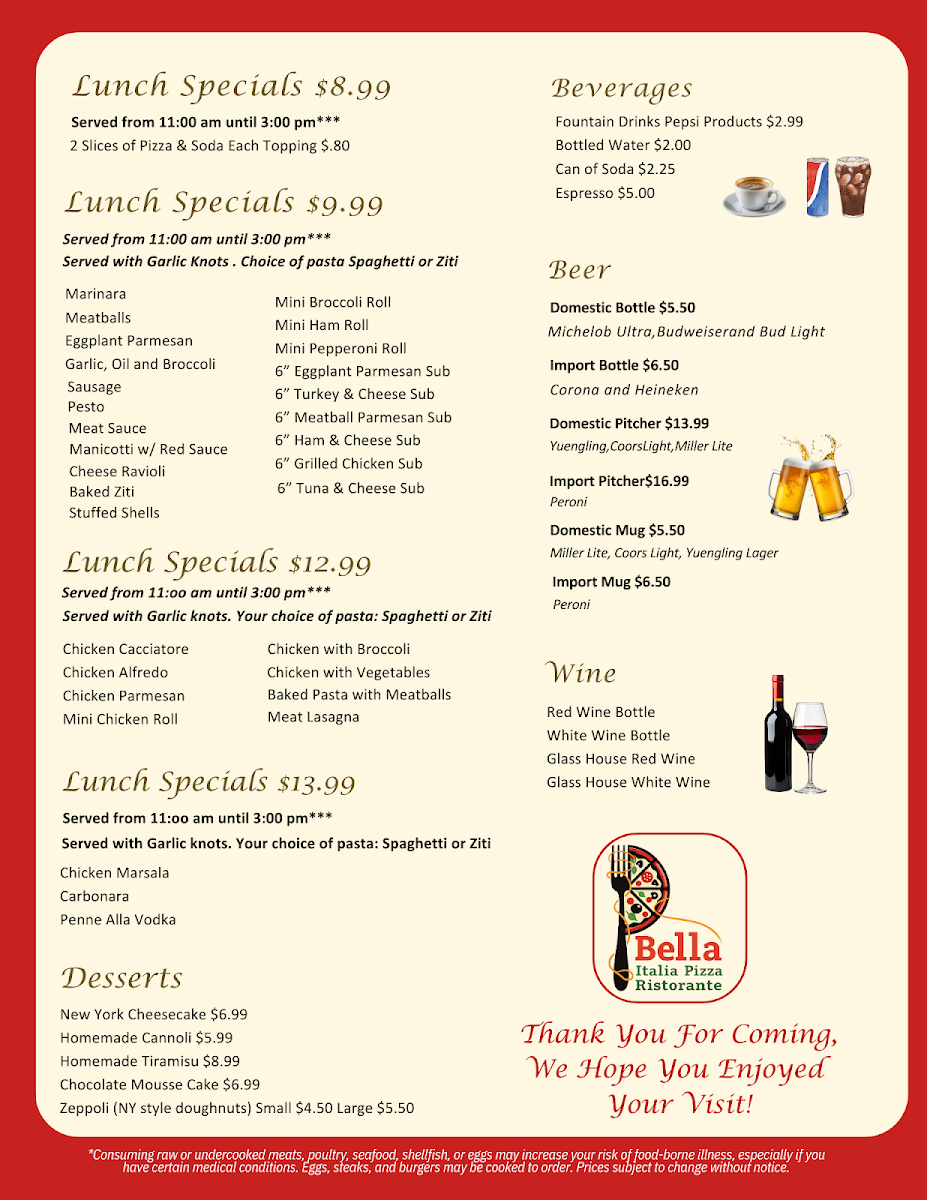 Menu Bella Italia Pizza-3