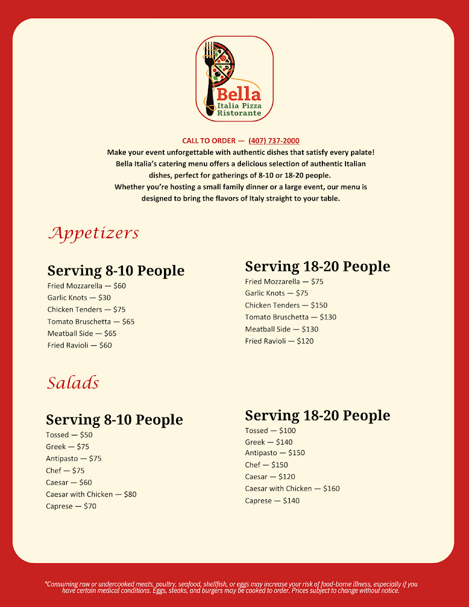 Menu Bella Italia Pizza-5