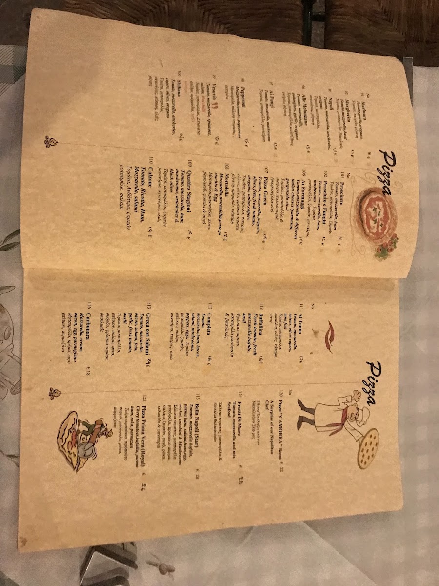 Menu Bella Napoli -Trattoria Italiana-1
