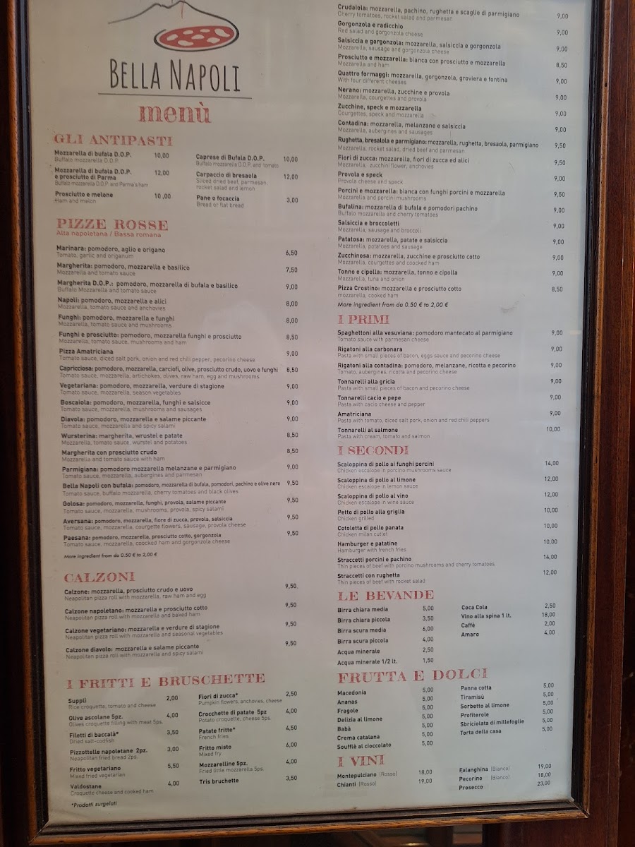 Menu Bella Napoli-1