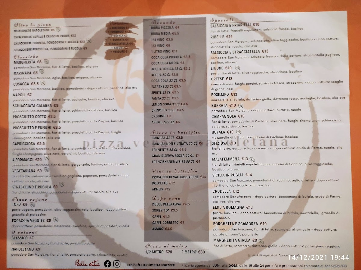 Menu Bella Vita Pizzeria & Dopo Cena-4