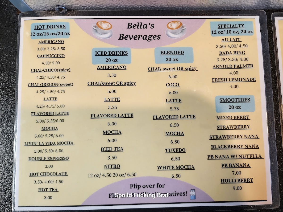 Menu Bellachinos Cafe-2