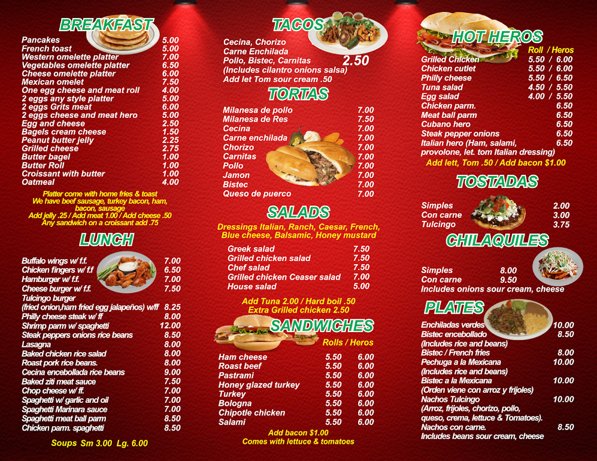 Menu Bella’S Corner-1