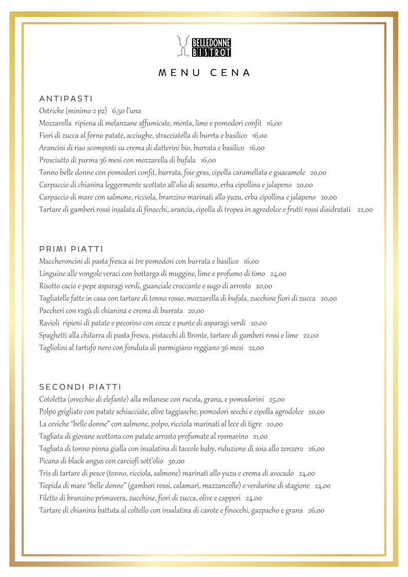 Menu Belle Donne Bistrot-1