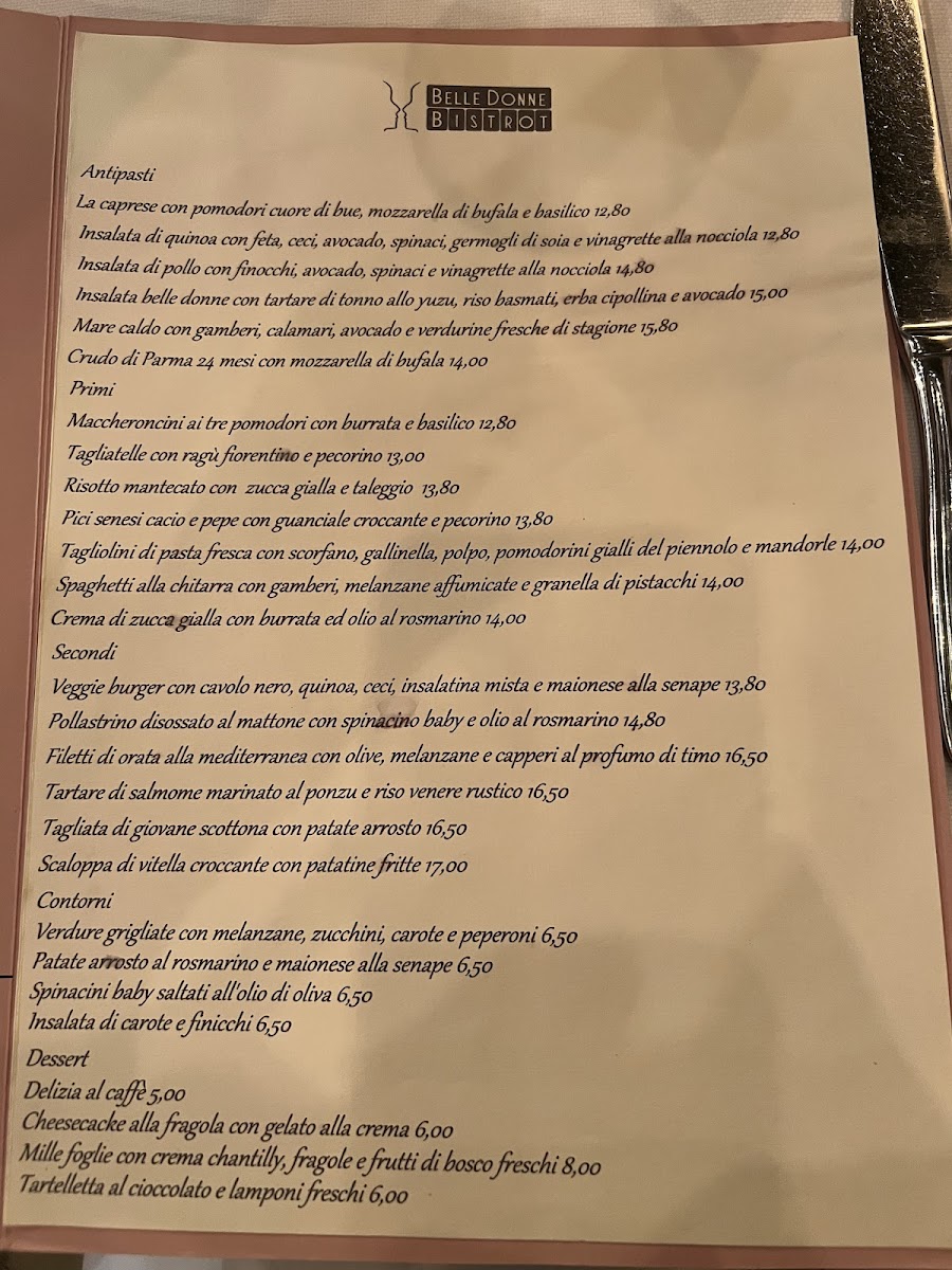 Menu Belle Donne Bistrot-10