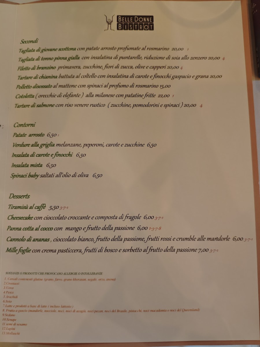 Menu Belle Donne Bistrot-6