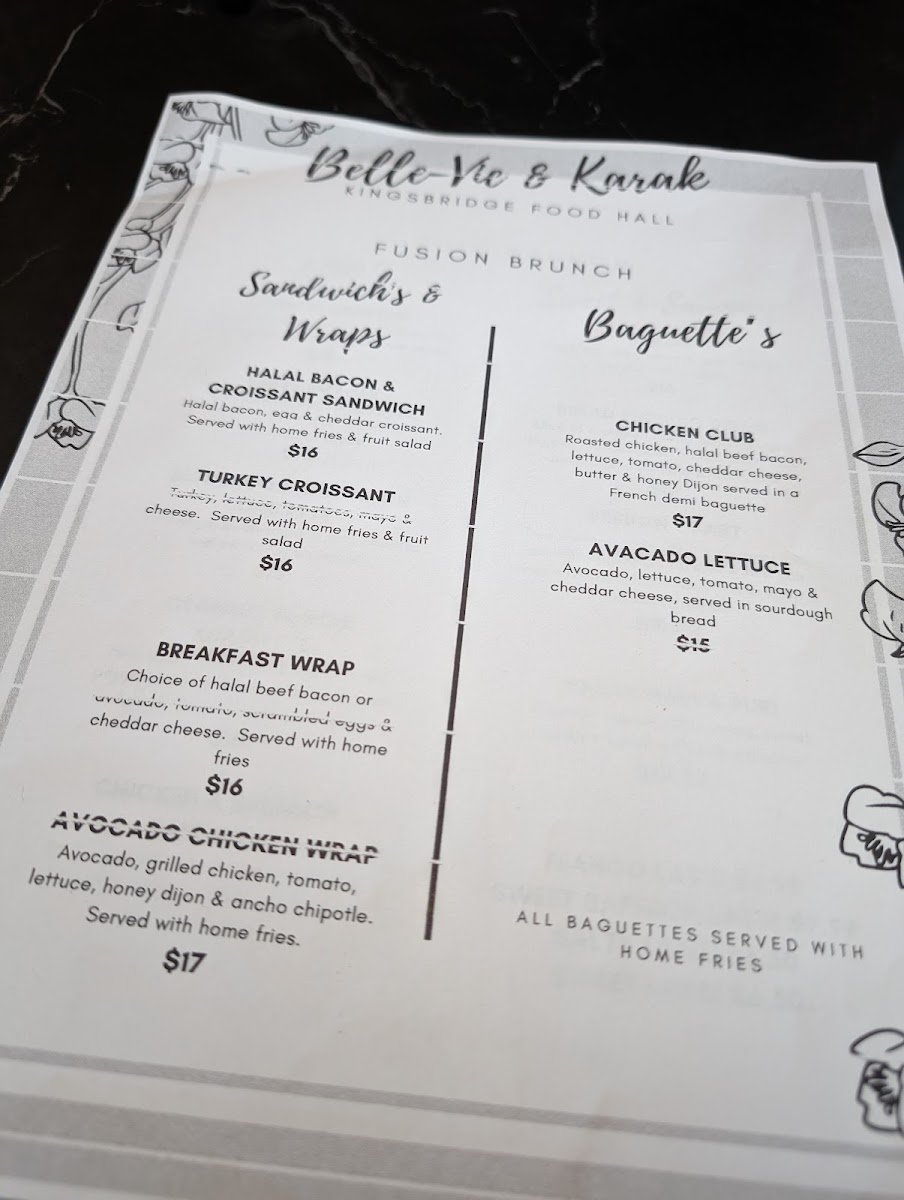 Menu Belle Vie Cafe & Eatery- Mississauga-5
