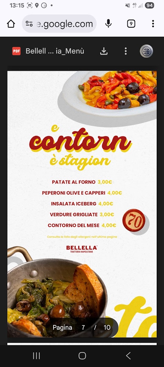 Menu Bellella Trattoria Napoletana-6