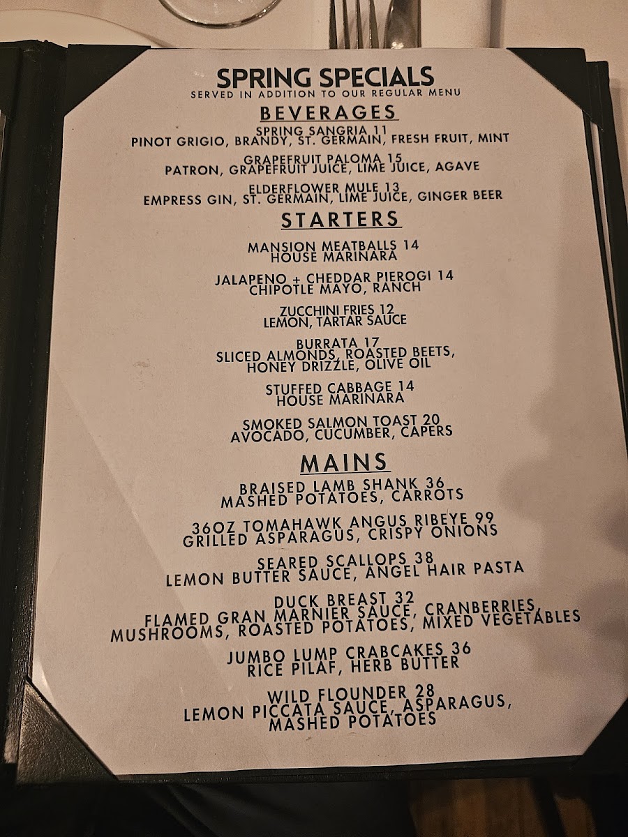 Menu Bell's Mansion-1