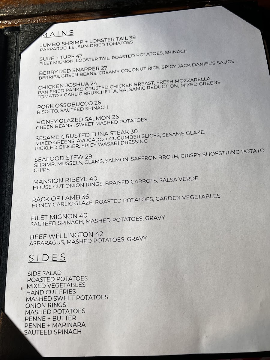 Menu Bell's Mansion-5