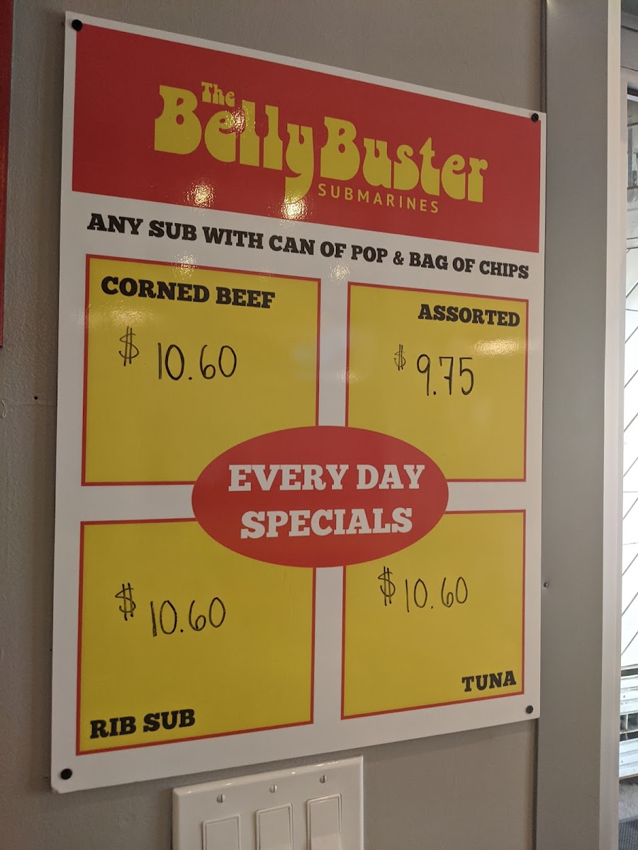 Menu Belly Buster Submarines | Order Online Bellybustersubs.ca-1