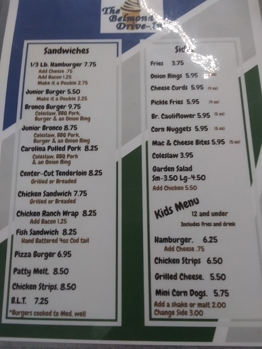 Menu Belmond Drive-In-1