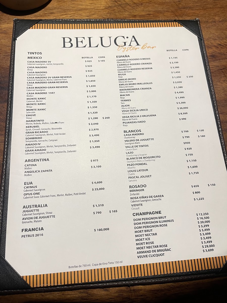 Menu Beluga Gdl-4