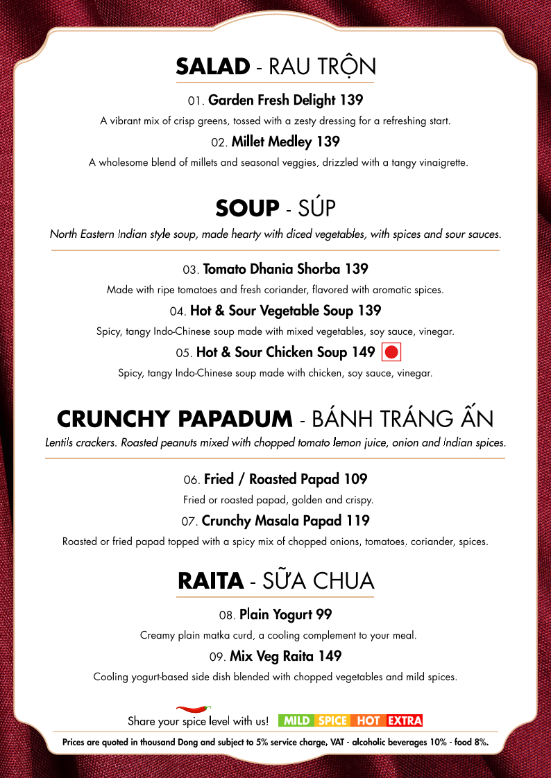 Menu Benaras Masala Bay, Indian Restaurant (Vung Tau)-2