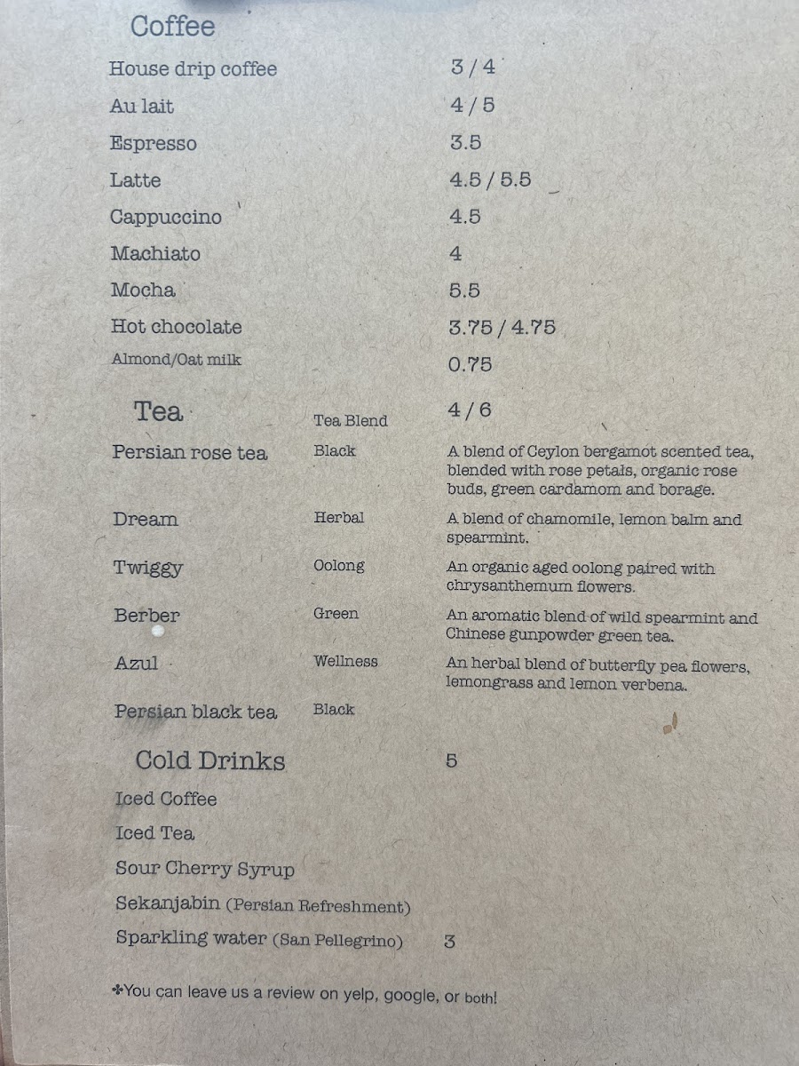 Menu Bench Café • Pâtisserie-1