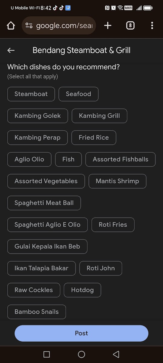 Menu Bendang Steamboat & Grill-1