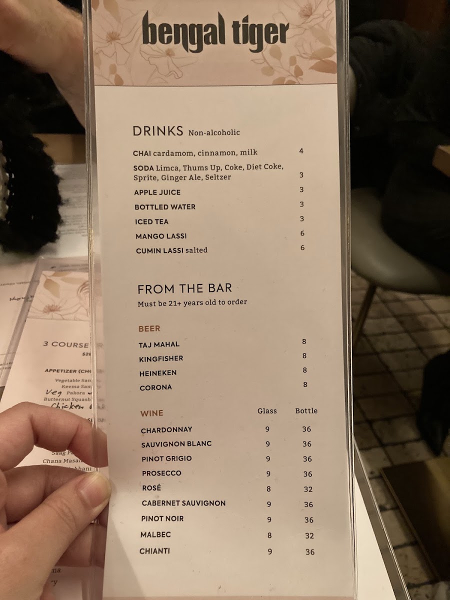 Menu Bengal Tiger-3