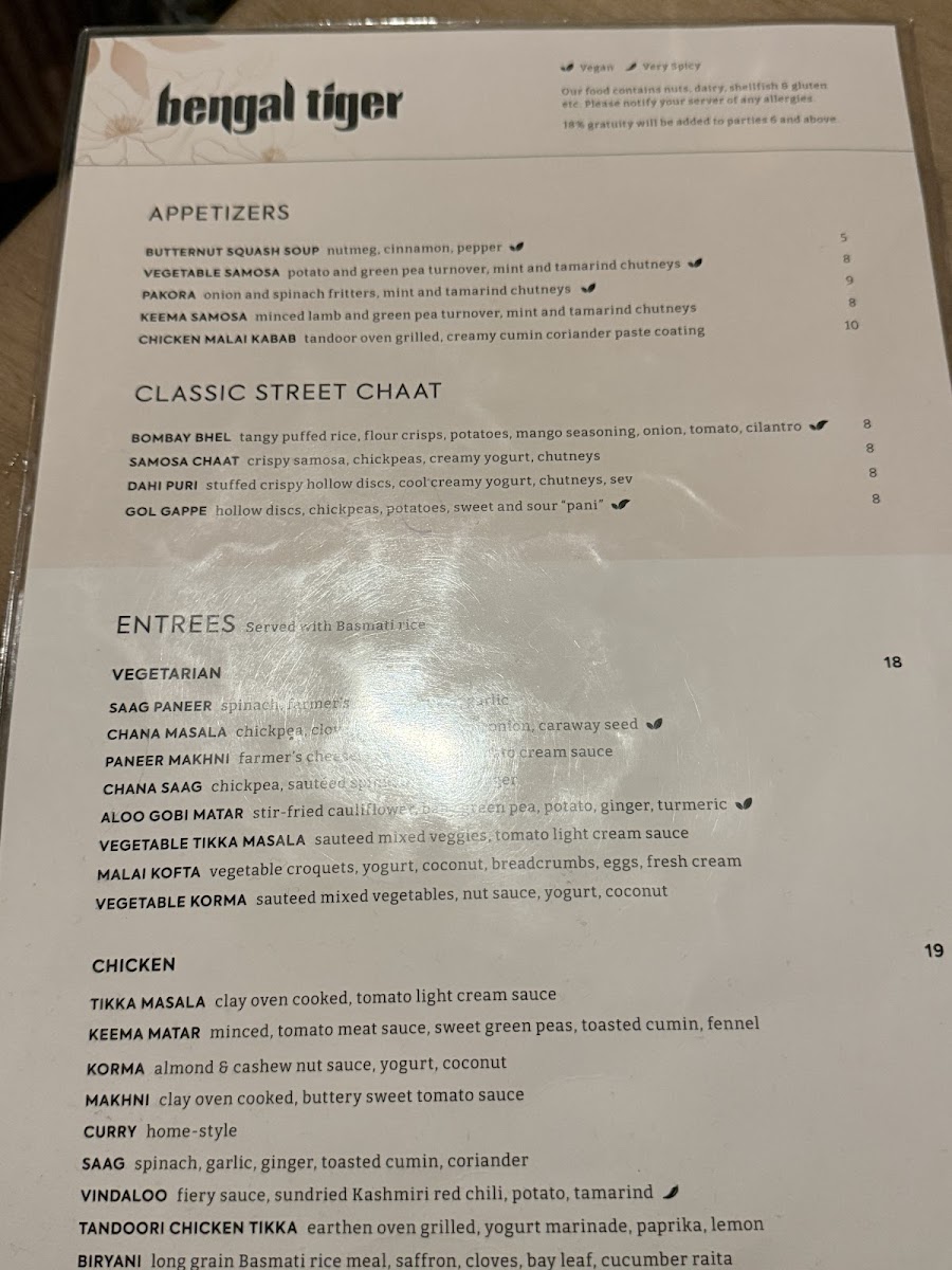 Menu Bengal Tiger-9