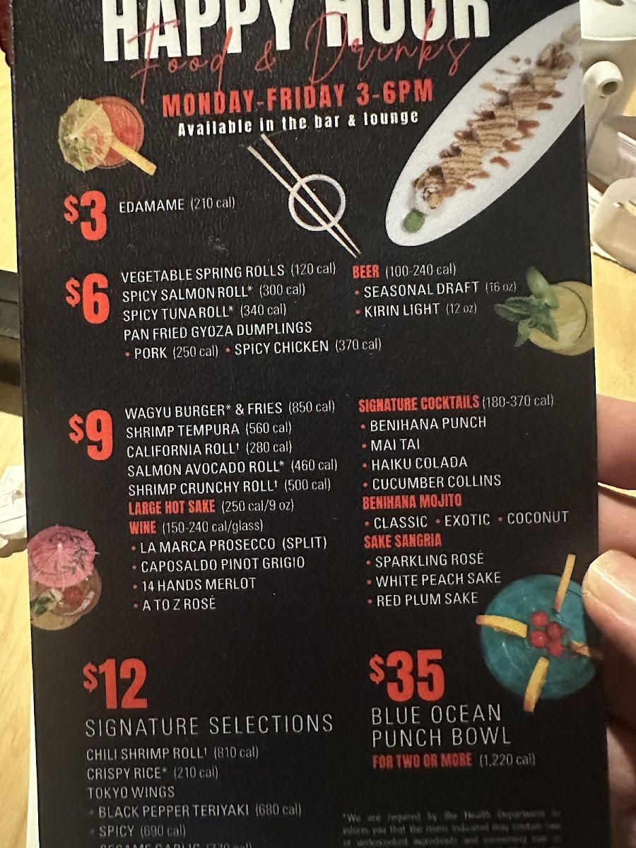 Menu Benihana - Burlingame-1