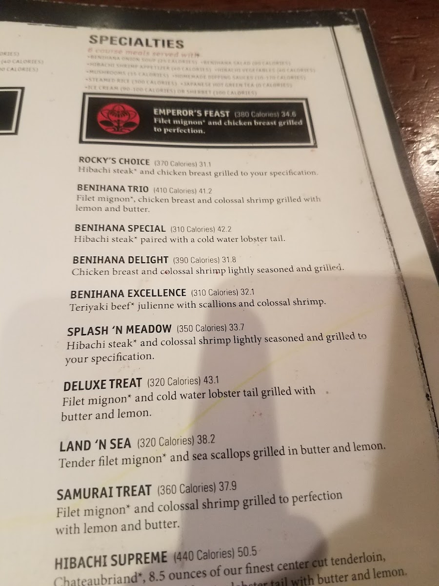 Menu Benihana - Burlingame-10