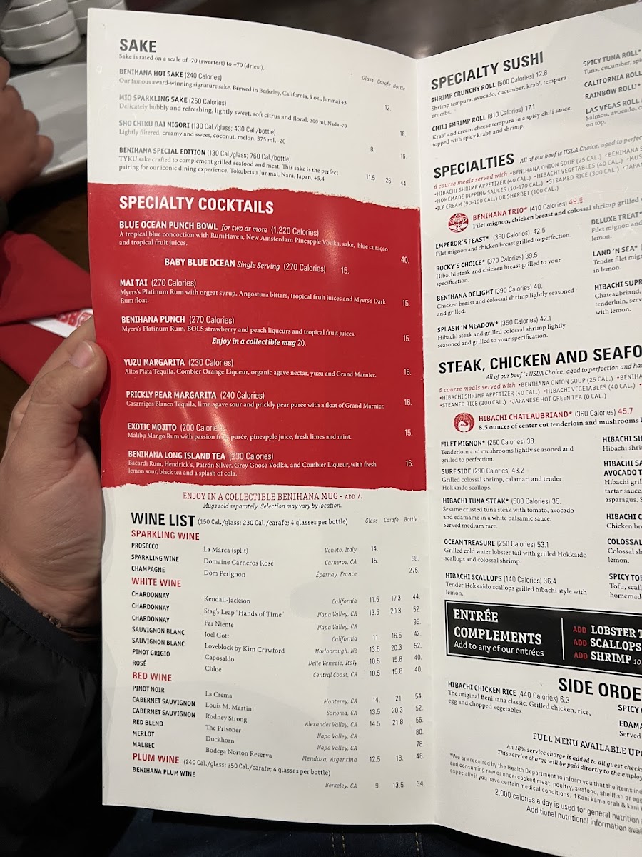 Menu Benihana - Burlingame-4