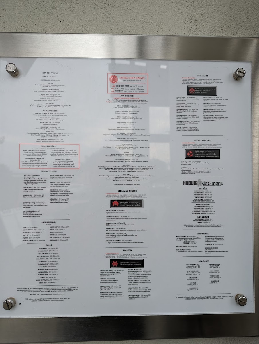Menu Benihana - Burlingame-5
