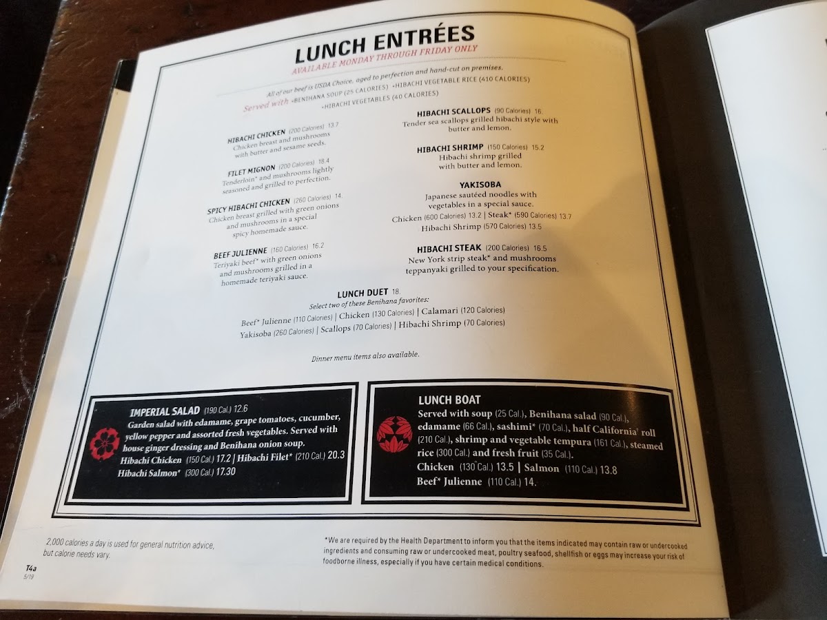 Menu Benihana - Burlingame-9
