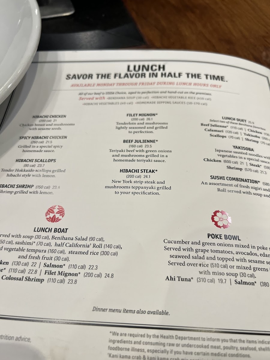 Menu Benihana - New York West-10