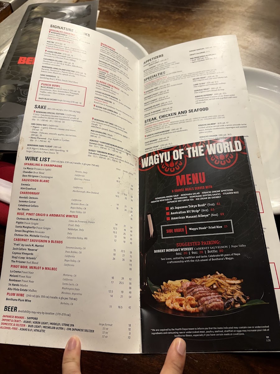 Menu Benihana - New York West-3