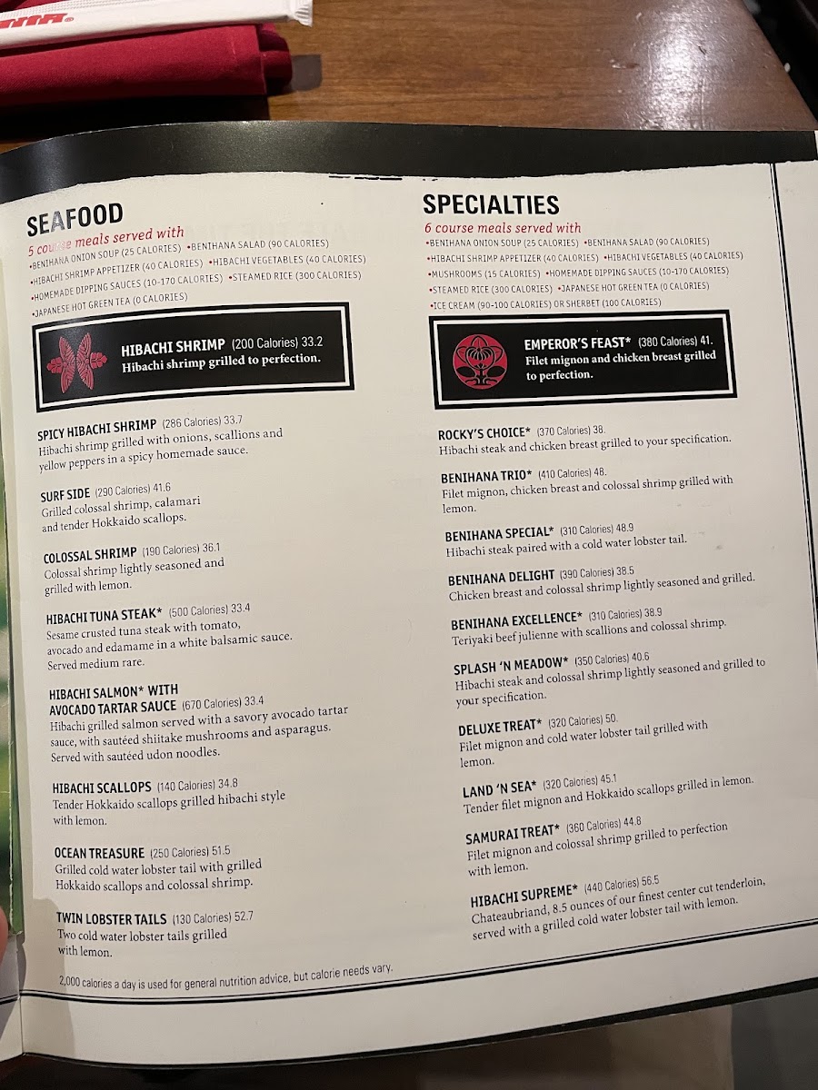 Menu Benihana - New York West-7