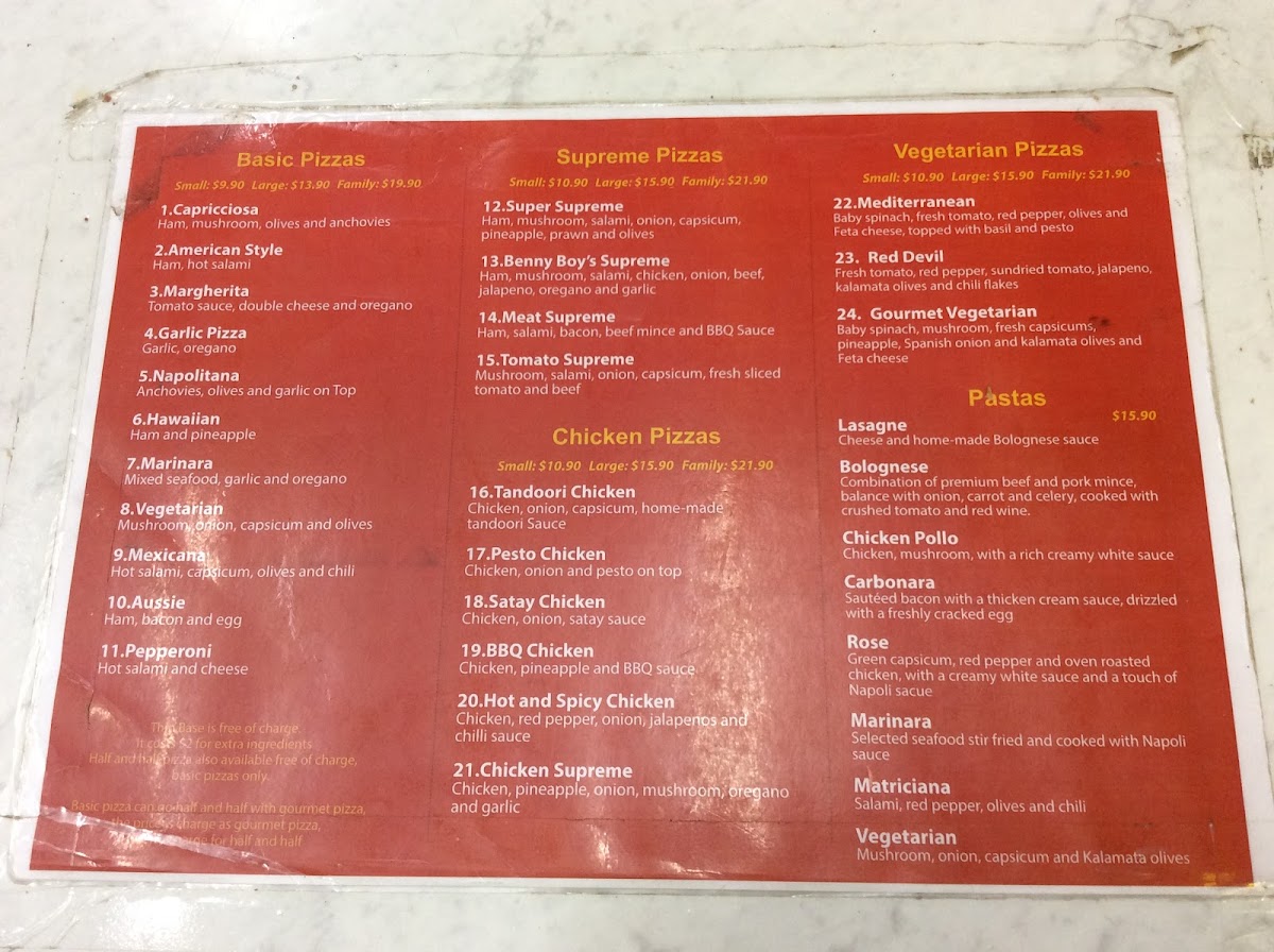 Menu Benny Boy's Pizza-5